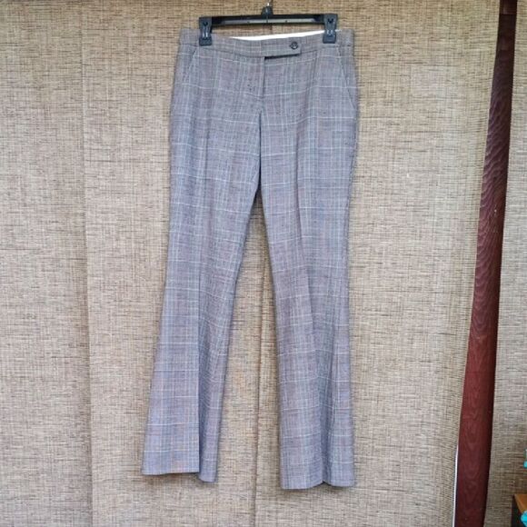 The LIMITED Wool Gray Plaid Dress Pants Drew Fit - Picture 1 of 5